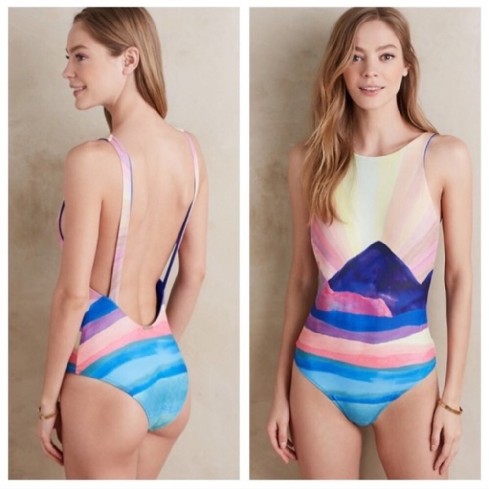 ISO Mara Hoffman xAnthropologie landscape swimsuit